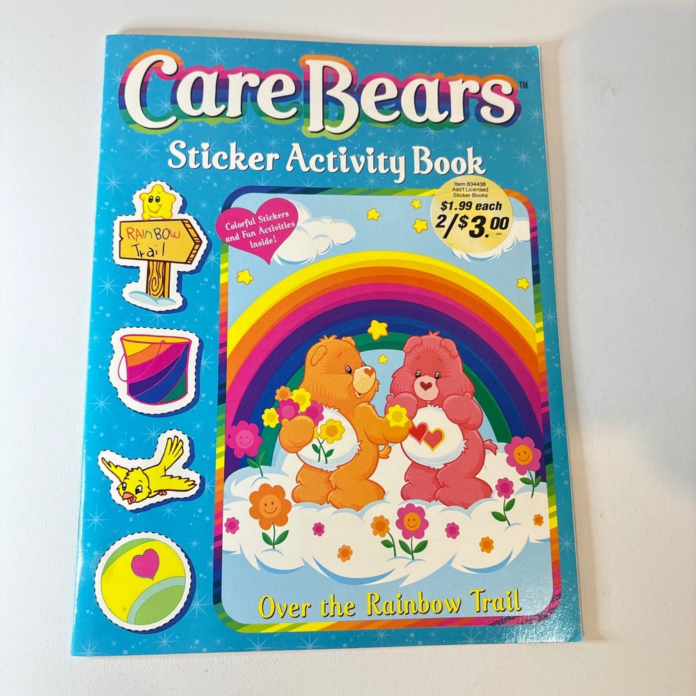 Care Bears Sticker Activity Book Over the Rainbow Trail 2003 Modern Publishing
